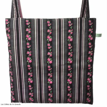 Fourre-tout lavable en toile cabas réversible zéro déchet