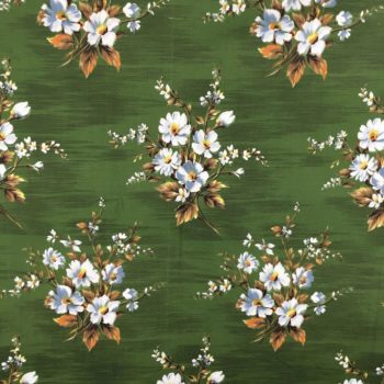 Tissu vintage vert, Touraine production Urgé France garanti Air Lumière lavable
