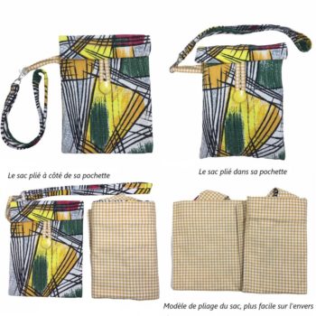 Sac cabas fourni avec pochette de rangement et dragone