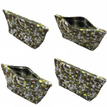 Pochette zippée à maquillage, tissu vintage, trousse de sac accessoire voyage, cadeau femme ou adolescente