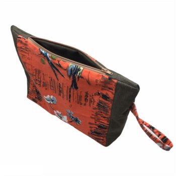 Pochette zippée à maquillage, tissu vintage, trousse de sac accessoire voyage, cadeau femme ou adolescente