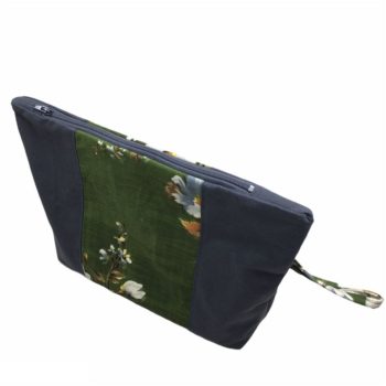 Pochette zippée à maquillage, tissu vintage, trousse de sac accessoire voyage, cadeau femme ou adolescente