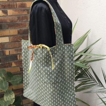 Mycène sac de courses en toile porté épaule avec anses en tissu