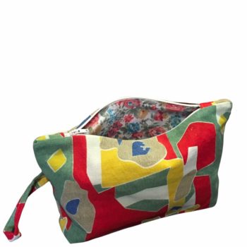 Pochette zippée graphique, petite pochette de sac, trousse maquillage, grande trousse à crayons, pochette colorée, pochette tissu graphique