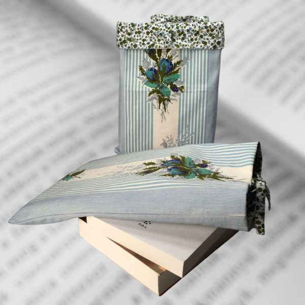 Pochettes à livres en tissus vintage, modèle Bagatelle.