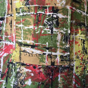 Collection Obi, le cabas Bornéo, sac réalisé dans une ceinture de kimono japonaise vintage et doublure tissu d'ameublement français 1950s, verso avec poche plaquée, détails