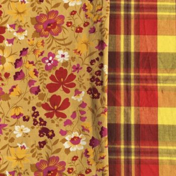 Tissu vintage Lisette, dessin de Pascaline Villon, impression d’art, grand teint tissu stabilisé, Comptoir de l’industrie textile de France, Romanex de Boussac 1967.