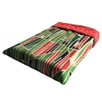 Protection pour livre, doublée réversible, housse en tissu vintage typique des années 1950s début 1960s.