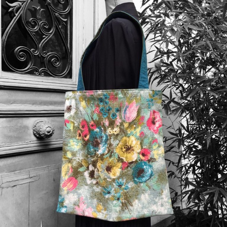 Sac Cabas Créateur BARBELOTTE DUBO - Multicolore, Coton, Fourre-tout, état Neuf (sans étiquettes)