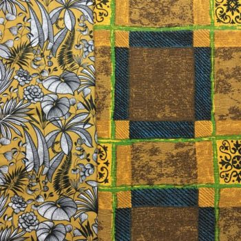 Tissu vintage des années 1950s début 1960s, imprimé graphique, motifs abstraits.