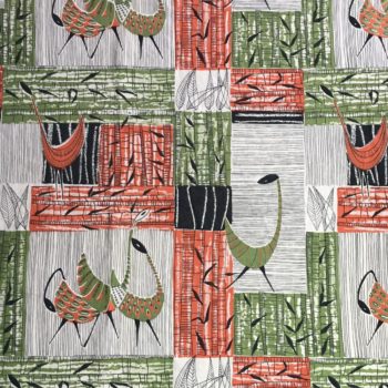 Tissu vintage Bamako éditeur Romanex de Boussac 1958