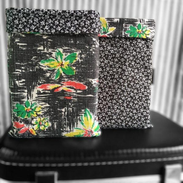 Pochettes à livres en tissus vintage, modèle Francesca.