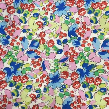 Tissu signé Miroto Great Flower Designs, Japanese 40's by 40's superfine cotton lawn.