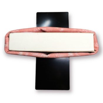 Pochette à livre en tissu vintage La Malmaison par Romanex de Boussac, vue en coupe