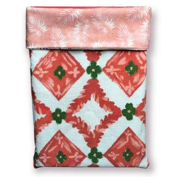 Pochette à livre en tissu vintage La Malmaison par Romanex de Boussac, recto 2