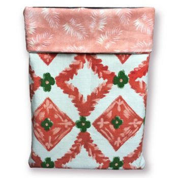 Pochette à livre en tissu vintage La Malmaison par Romanex de Boussac, recto 1