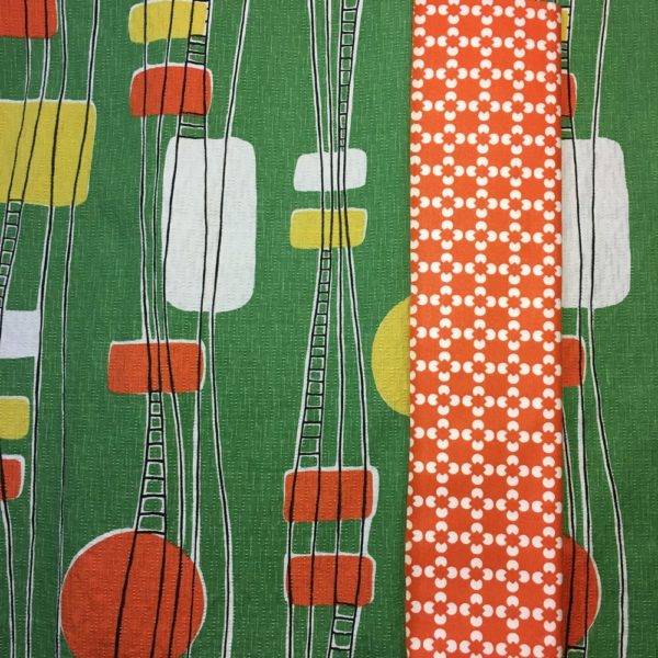 Tissu vintage vert, Parade par Romanex de Boussac et idée de doublure