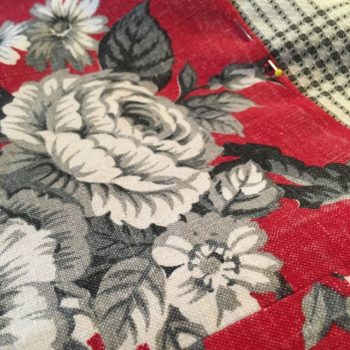 Sac souple grande contenance, cabas XXL, en tissu vintage 1950s. Fourre-tout réversible, accessoire d'inspiration rétro, fait main en France.