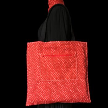 Totebag en tissu vintage baroque, cabas avec dessin de coq. Fourre-tout réversible en toile d'ameublement revalorisée, création originale, fait main. Verso, doublure et poche intérieure zippée.