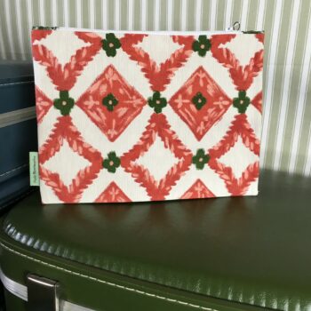 Pochette organiseur de sac, trousse faite main en France, création originale en tissu vintage revalorisé, accessoire d'inspiration rétro.