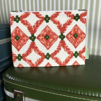 Pochette organiseur de sac, trousse faite main en France, création originale en tissu vintage revalorisé, accessoire d'inspiration rétro.