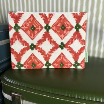 Pochette organiseur de sac, trousse faite main en France, création originale en tissu vintage revalorisé, accessoire d'inspiration rétro.