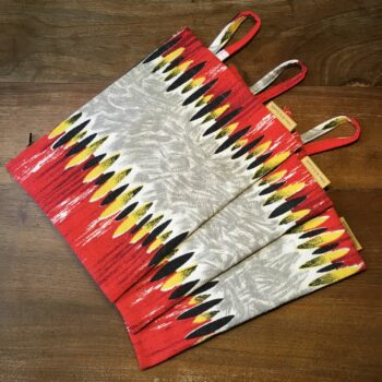 Pochette fifties, trousse zippée, faite main en France, création originale, pièce unique, tissu vintage revalorisé, accessoire d'inspiration rétro.