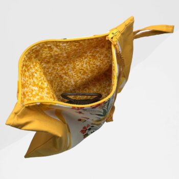 Trousse zippée, pochette fleurie pour femme, faite main à Paris, création originale pièce unique, tissu vintage revalorisé, accessoire d'inspiration rétro. Doublure intérieure.
