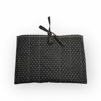 Housse matelassée en coton chintz, étui à livres et tablettes, création originale pièce unique, tissu vintage Romanex de Boussac. Taille S1, verso, doublure et matelassage.