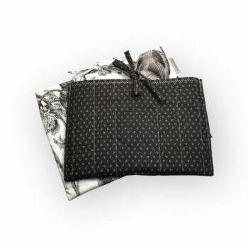 Housse matelassée en coton chintz, étui à livres et tablettes, création originale pièce unique, tissu vintage Romanex de Boussac.