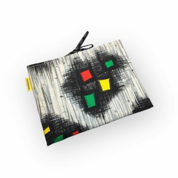 Housse matelassée pour livres et tablettes, étui souple, fait main, création originale pièce unique, tissu vintage typique des années 1950s revalorisé. Recto face B exemplaire 1.