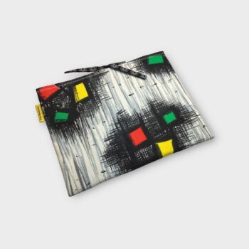 Housse matelassée pour livres et tablettes, étui souple, fait main, création originale pièce unique, tissu vintage typique des années 1950s revalorisé. Recto face B exemplaire 2.