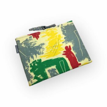 Etui réversible pour livres et tablettes, housse matelassée en tissu vintage, pochette faite main, création originale pièce unique. Taille S2, recto face B.