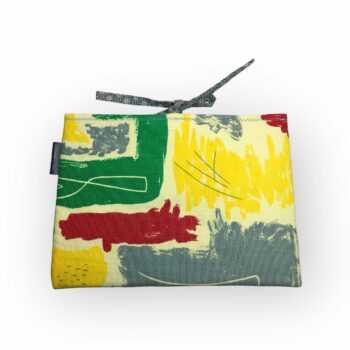 Etui matelassé pour livres et tablettes en tissu vintage, création originale pièce unique, toile revalorisée années 1950s. Taille S1, recto face B.