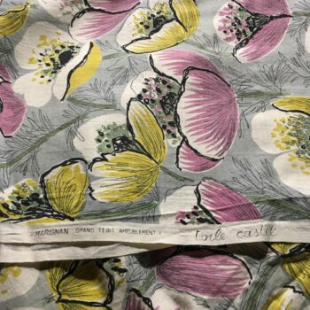 La tissuthèque, catalogue de tissus vintage disponibles pour vos commandes spécifiques, avec leurs associations recto et verso / doublure. Toile Castel, Marignan, Grand Teint Ameublement.