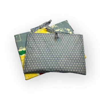 Etui matelassé pour livres et tablettes en tissu vintage, création originale pièce unique, toile revalorisée années 1950s.