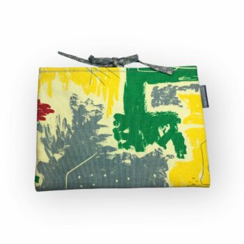 Etui matelassé pour livres et tablettes en tissu vintage, création originale pièce unique, toile revalorisée années 1950s. Taille S1, recto face A.