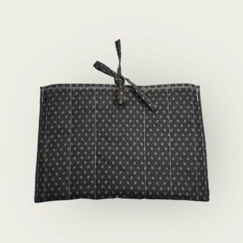 Housse matelassée en coton chintz, étui à livres et tablettes, création originale pièce unique, tissu vintage Romanex de Boussac. Taille S1, verso, doublure et matelassage.