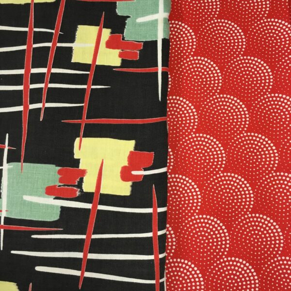 La tissuthèque, catalogue de tissus vintage disponibles pour vos commandes spécifiques, avec leurs associations recto et verso / doublure.