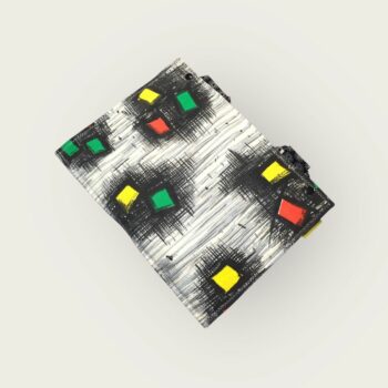 Etui pour ordinateur 13 pouces, en tissu vintage des Fifties, création originale pièce unique, housse matelassée doublée réversible.