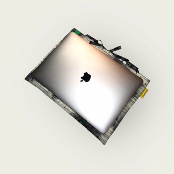 Etui pour ordinateur 13 pouces, en tissu vintage des Fifties, création originale pièce unique, housse matelassée doublée réversible.