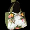 Grand sac de plage fleuri, cabas XXL, en tissu vintage 1950s. Fourre-tout réversible, accessoire d'inspiration rétro, fait main en France.