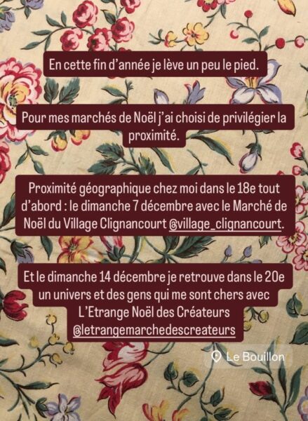 Les Marchés de Noël auxquels participent les Cabas de la Grande en décembre 2025