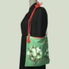 Sac vintage, dessin d'artiste signé Fumeron, pièce de collection. Petite sacoche doublée réversible. Accessoire d'inspiration rétro, fait main en France. Option rouge.