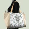 Grand sac de plage beige, cabas en toile vintage. Exemplaire 3, recto face A.
