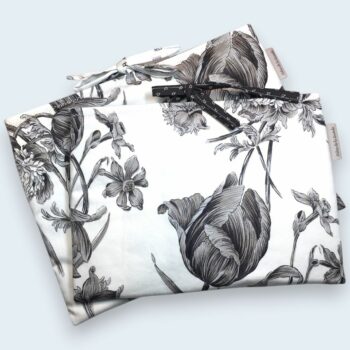 Housse matelassée en coton chintz, étui à livres et tablettes, création originale pièce unique, tissu vintage Romanex de Boussac.