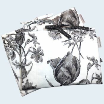 Housse matelassée en coton chintz, étui à livres et tablettes, création originale pièce unique, tissu vintage Romanex de Boussac.
