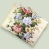 Housse ordinateur 13 pouces en tissu floral élégant et romantique, motif rétro champêtre, création originale faite main à Paris, étui doublé réversible.