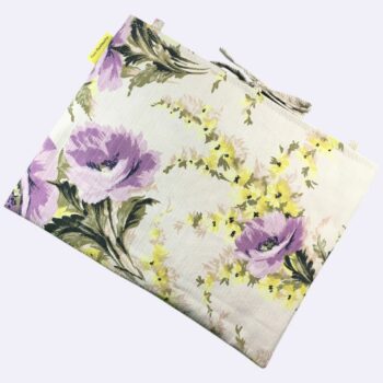 Housse pour ordinateur 13 pouces, fleurie et romantique, en tissu vintage, création originale pièce unique, étui doublé réversible. Exemplaire 3 face B.