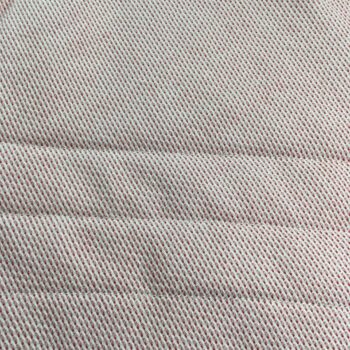 Housse ordinateur 13 pouces en tissu au motif végétal rouge et écru, toile vintage de 1972, création originale faite main à Paris, étui doublé réversible. Doublure.